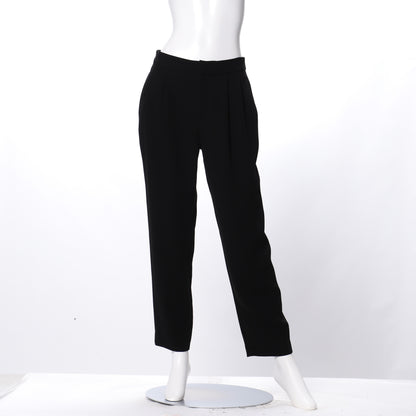 トリアセテート混タックテーパードパンツ