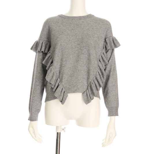 フリルデザインニット