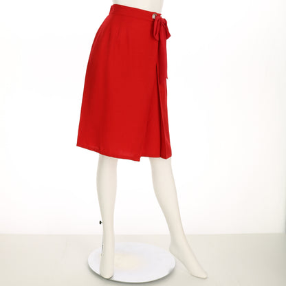 リボンデザインバックジップスカート