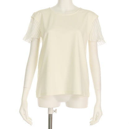 袖プリーツ切り替えカットソー