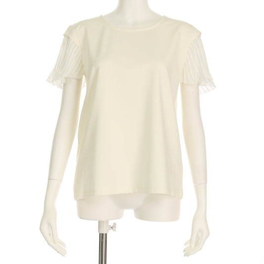 袖プリーツ切り替えカットソー