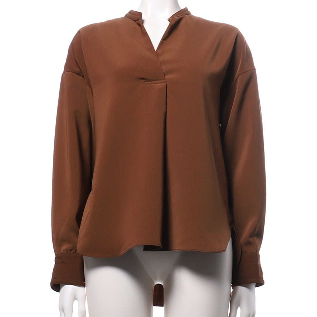 合わせVネックバックテールブラウス