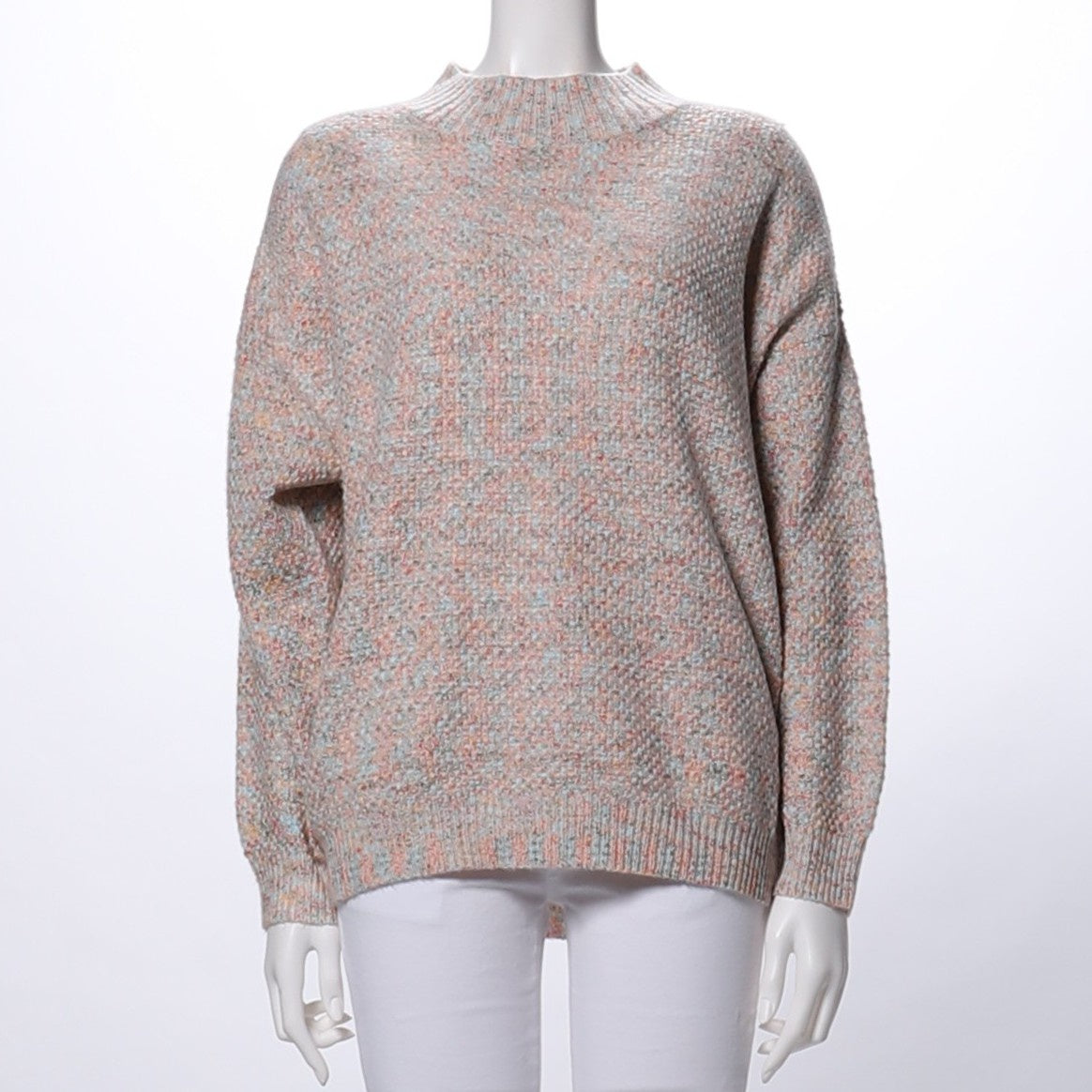 ドロップショルダーハイネックニット