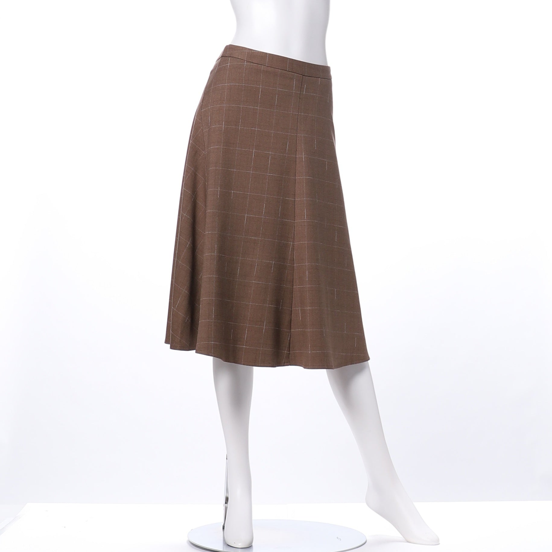 ウィンドウペンチェック柄フレアスカート