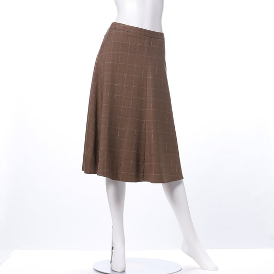ウィンドウペンチェック柄フレアスカート