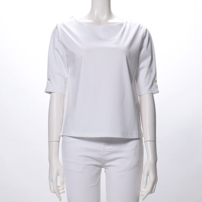 袖パールボートネックカットソー