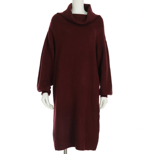 オフタートルネックニットワンピース