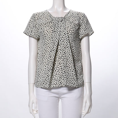 レオパード柄タックデザインブラウス