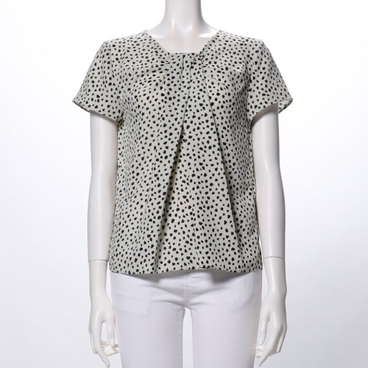 レオパード柄タックデザインブラウス