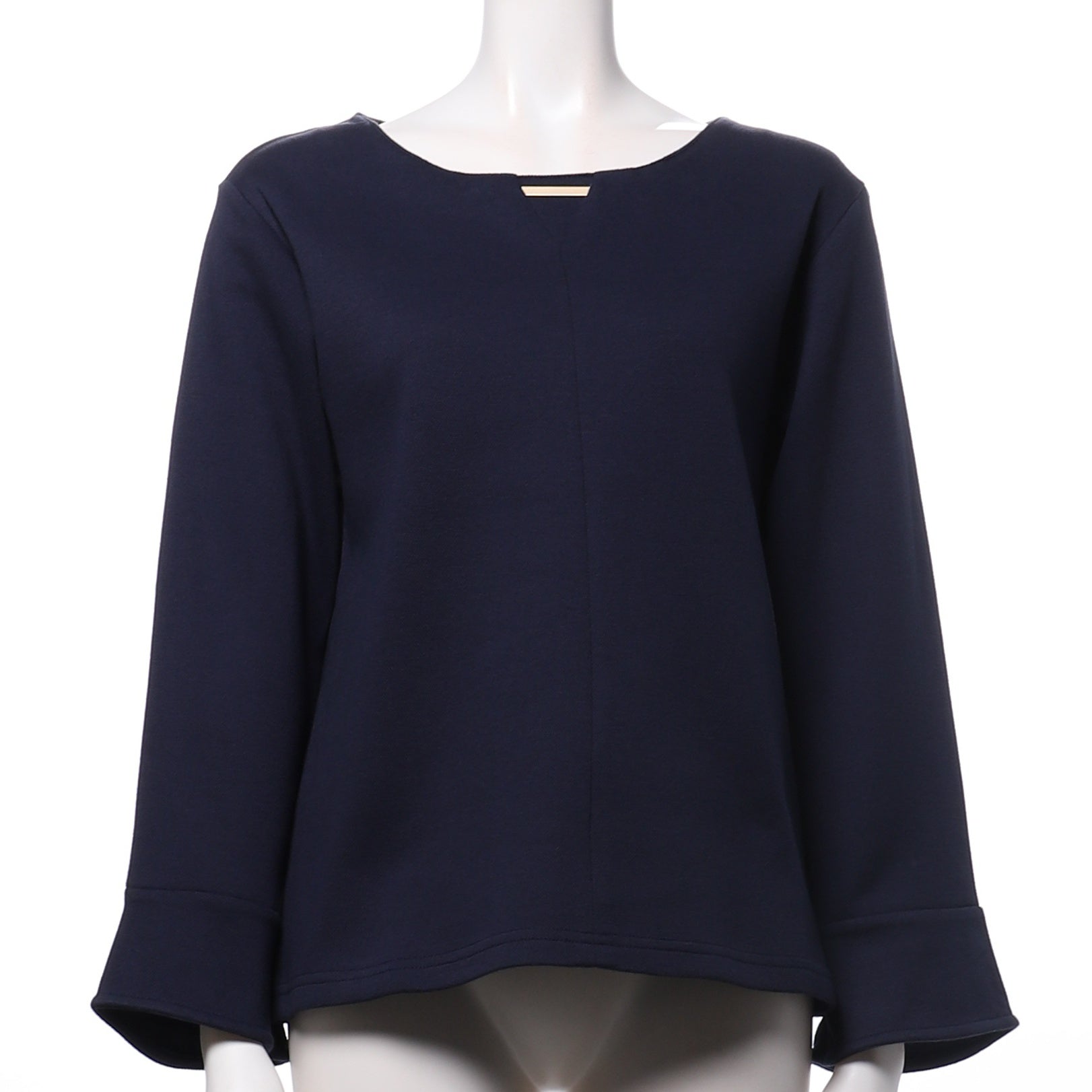 メタルプレート付きワイドスリーブカットソー