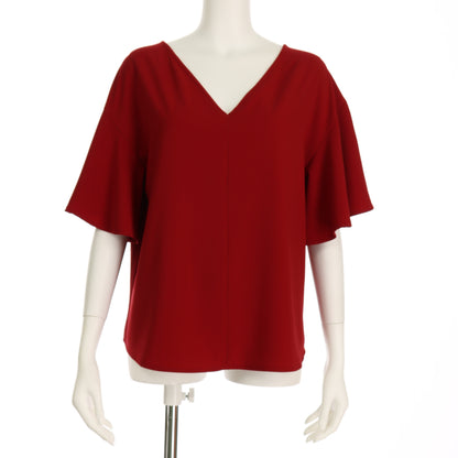 フレアスリーブVネックブラウス