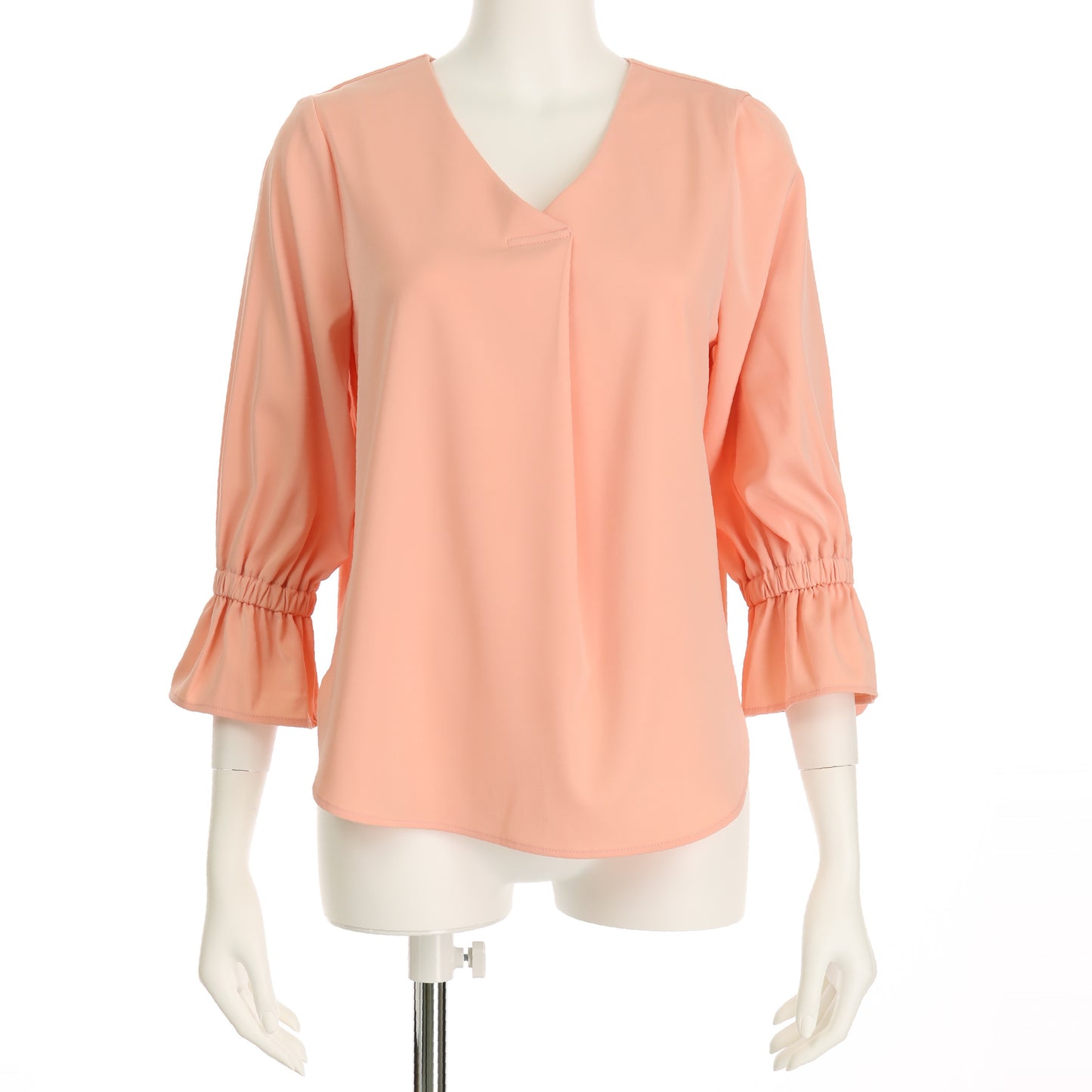 キャンディスリーブVネックブラウス