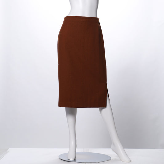 ウール混サイドスリットタイトスカート