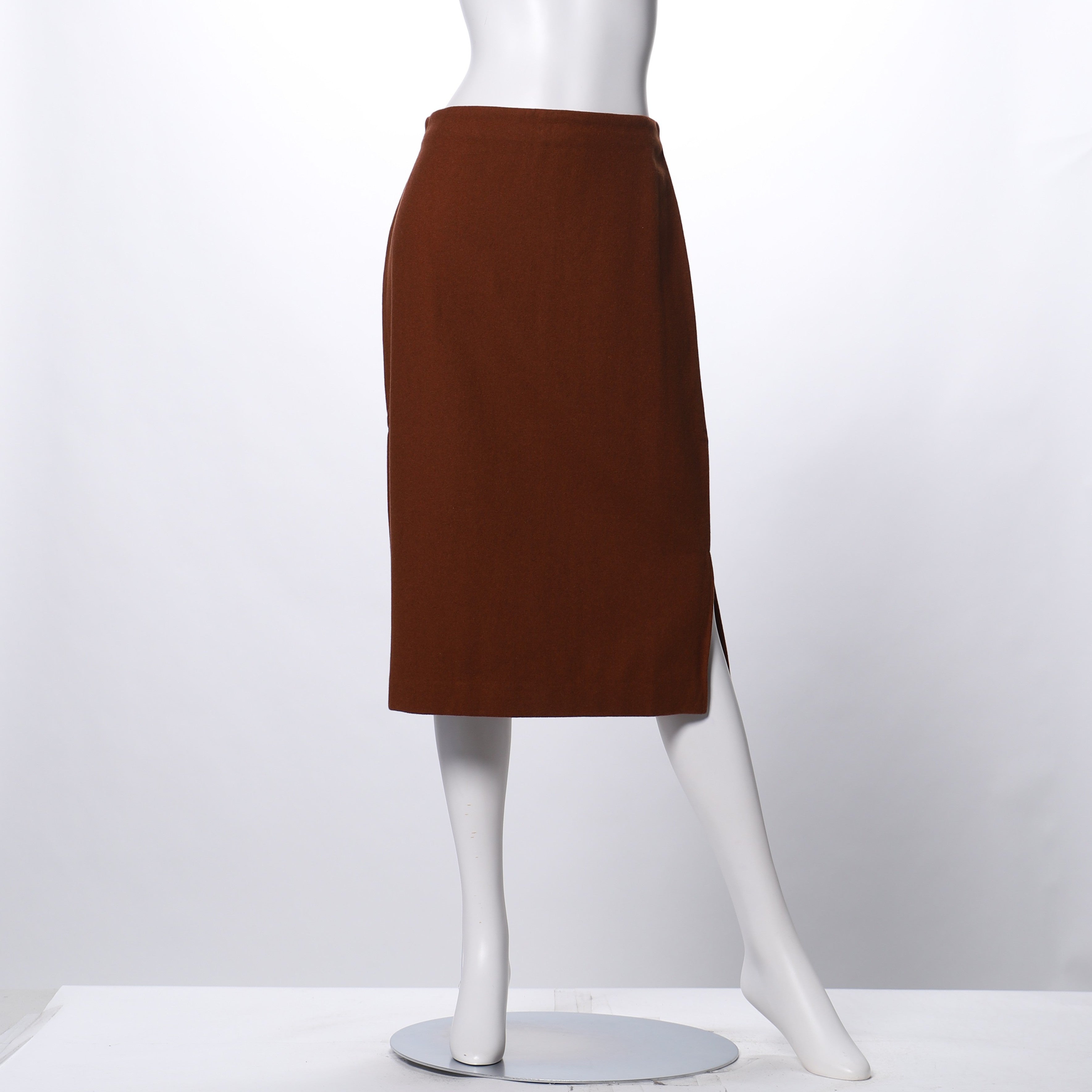 ウール混サイドスリットタイトスカート