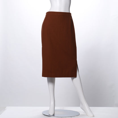 ウール混サイドスリットタイトスカート