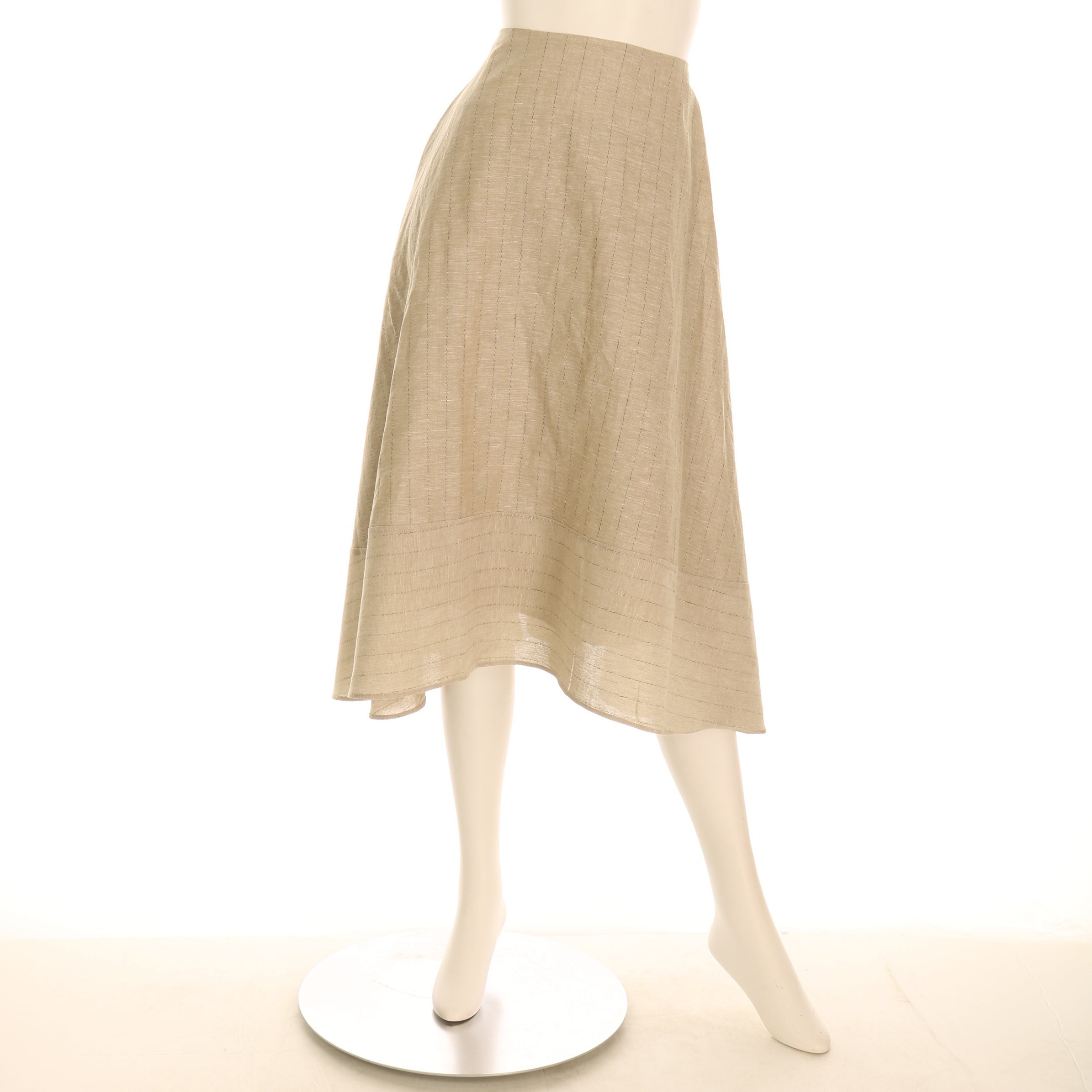 リネン混イレギュラーヘムスカート