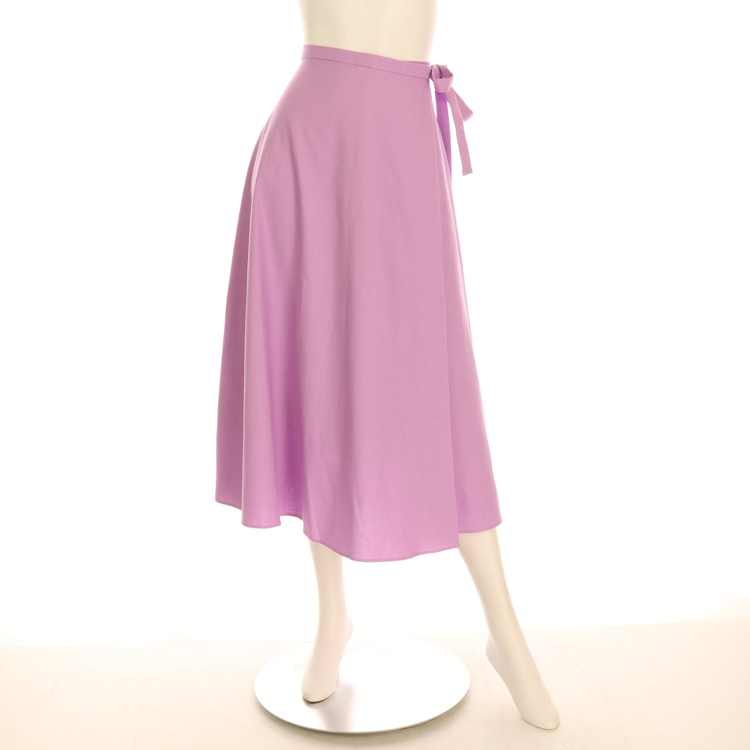 リボンベルト付きAラインスカート