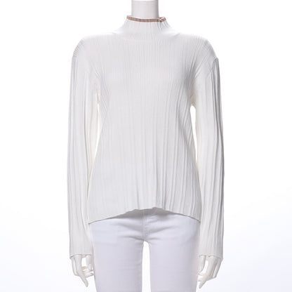 ライン入りリブニットプルオーバー