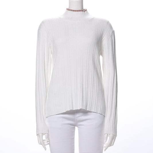 ライン入りリブニットプルオーバー