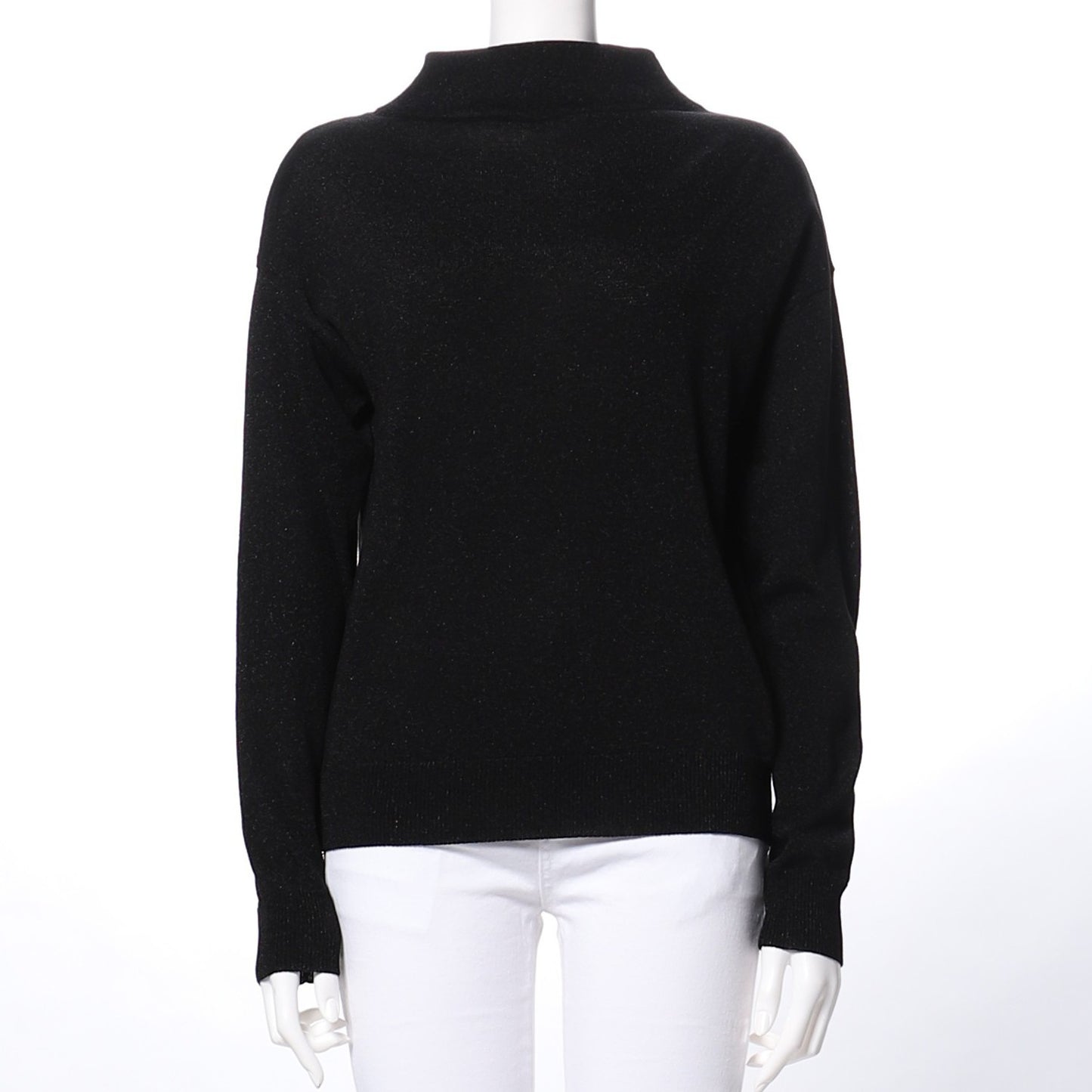 ラメ入りドロップショルダーオフネックニット