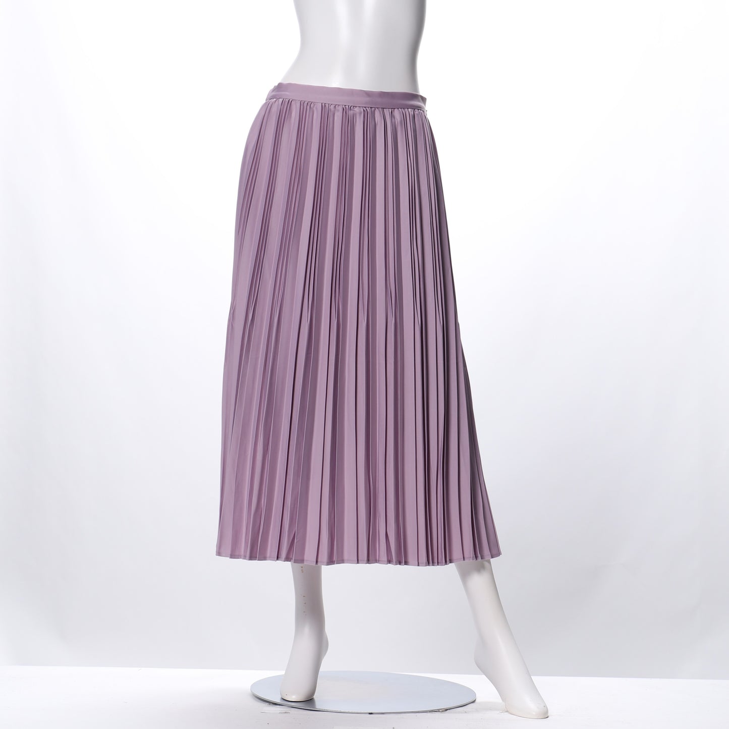 カレンダーサテンアコーディオンプリーツスカート