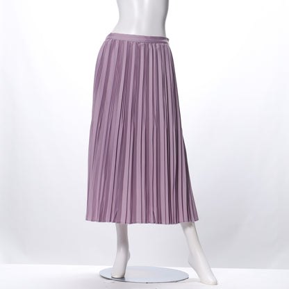 カレンダーサテンアコーディオンプリーツスカート
