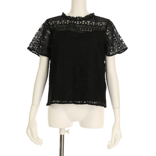 刺繍チュールブラウス