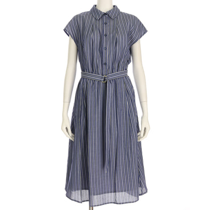 マルチカラーピケストライプシャツワンピース