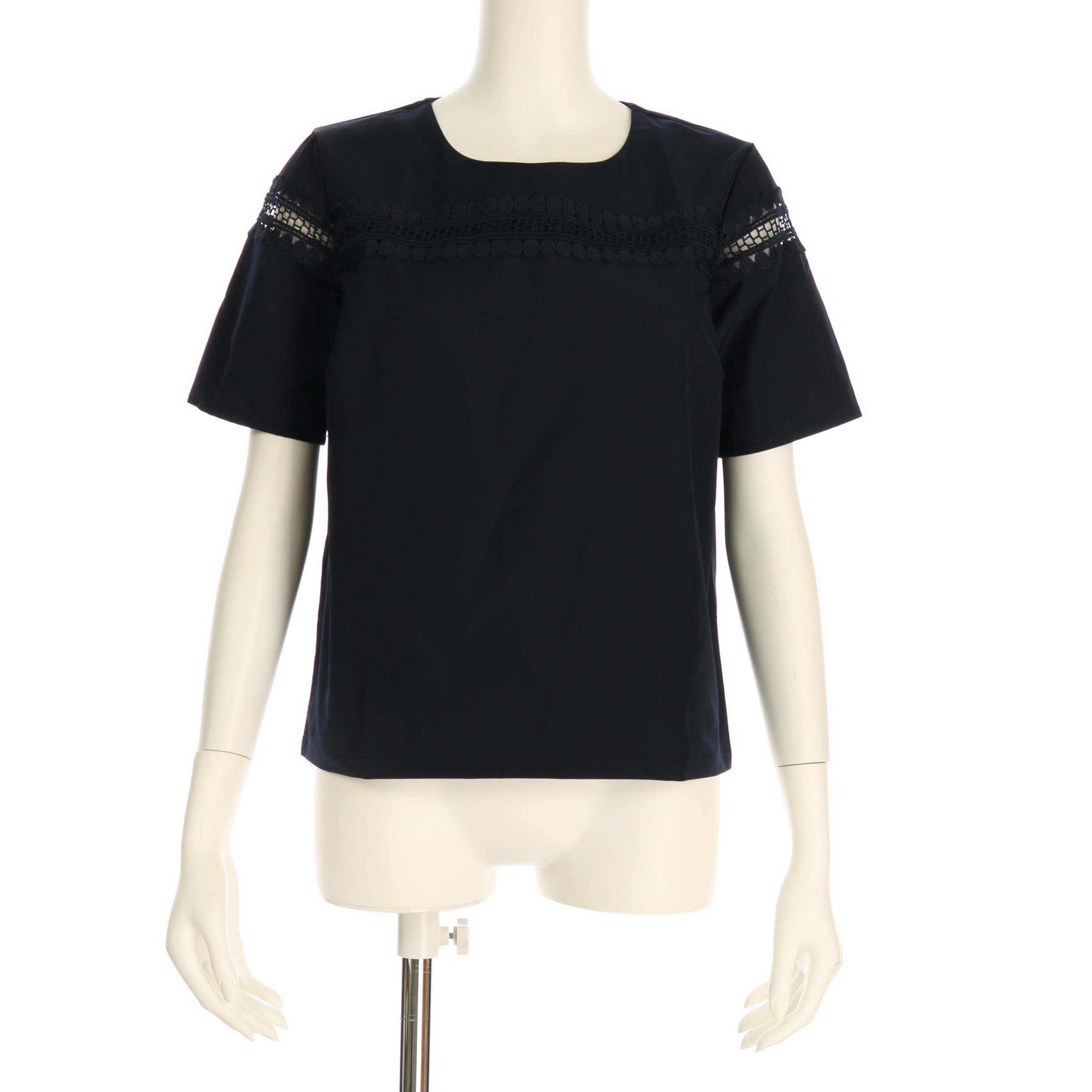 レース切り替えデザインブラウス