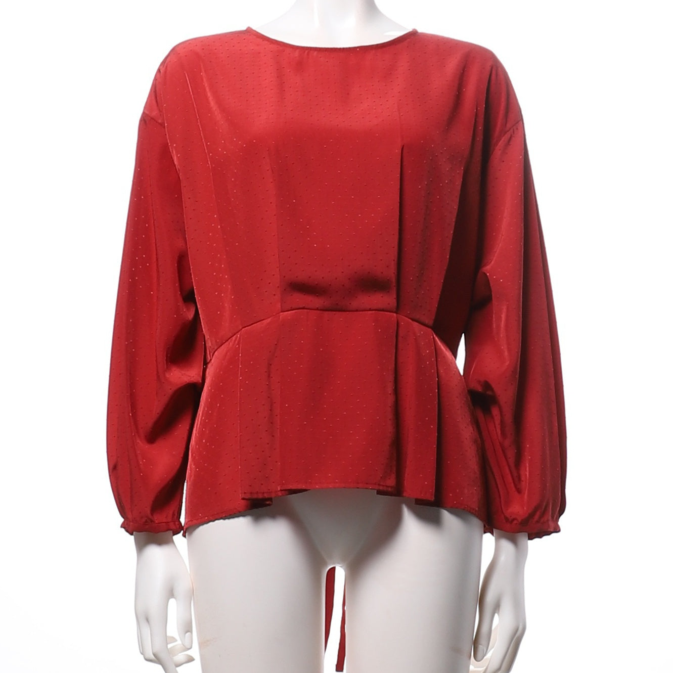 トライアングルペプラムブラウス