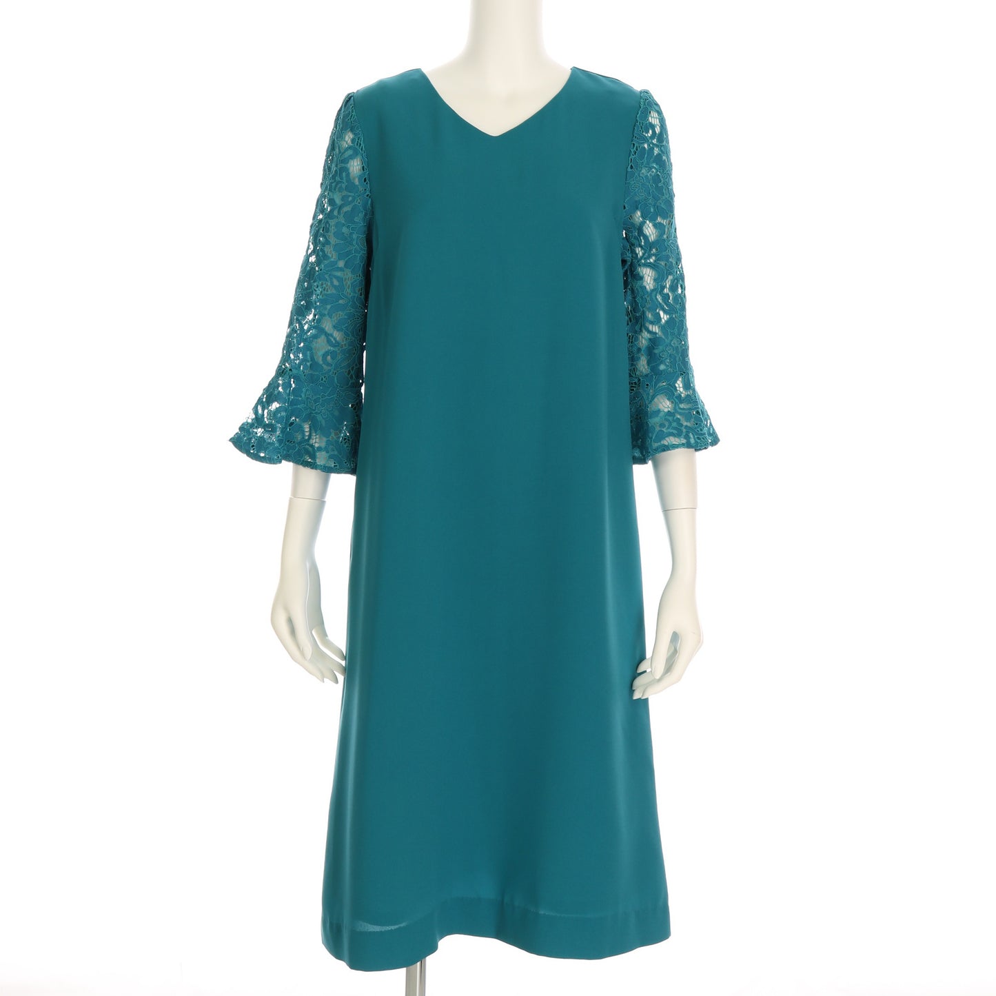 袖レースワンピース