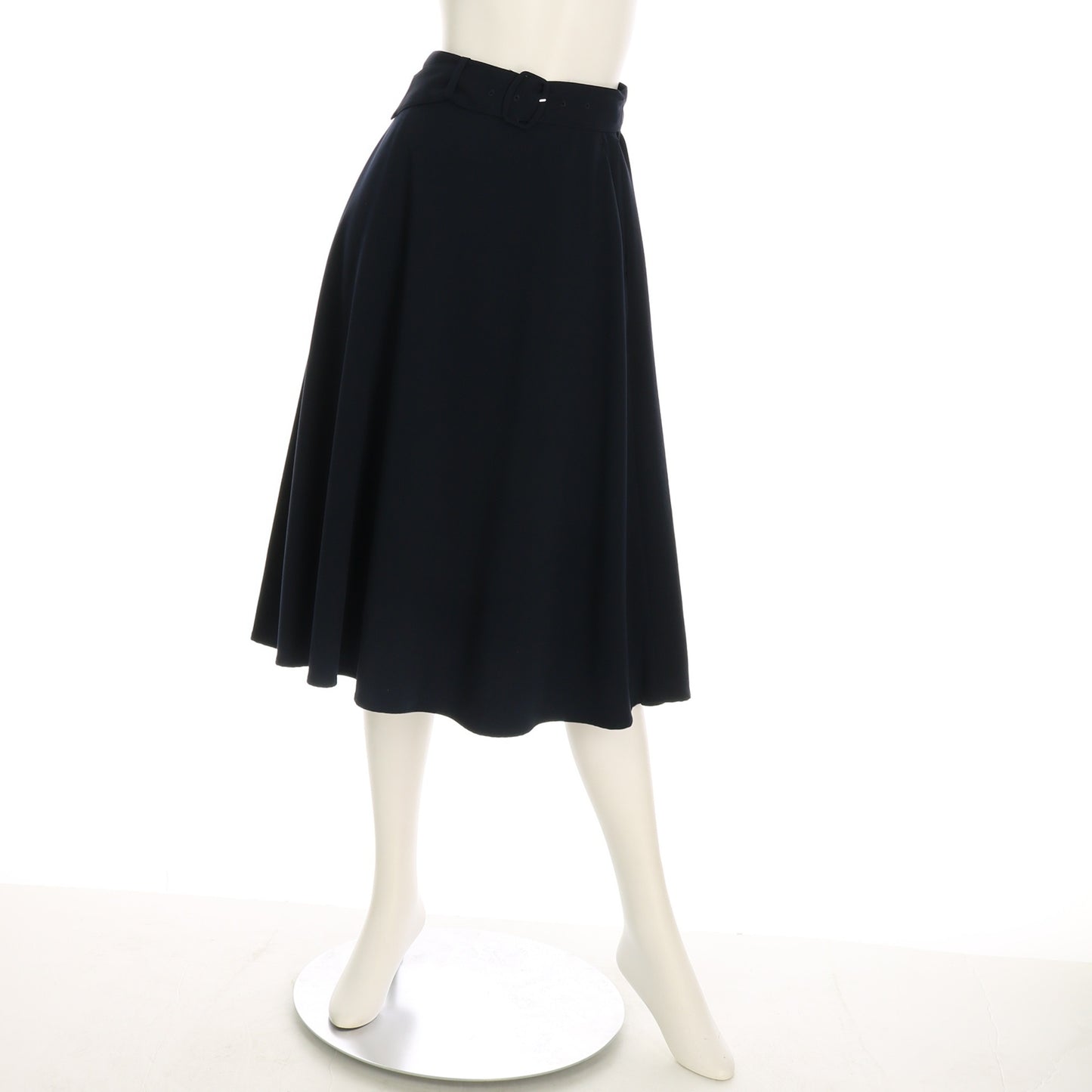 ウエストベルト付きフレアスカート