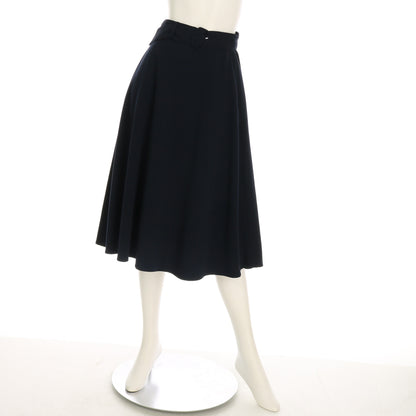 ウエストベルト付きフレアスカート