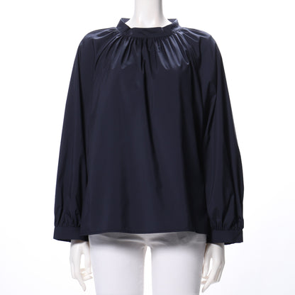 スタンドギャザーネックブラウス