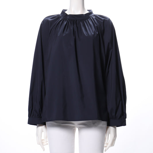 スタンドギャザーネックブラウス