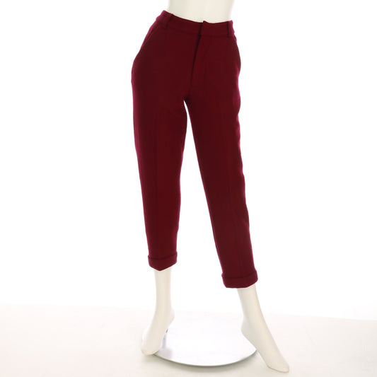 裾ダブルウールパンツ