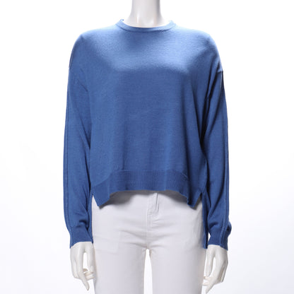 サイドスリットクルーネックニット