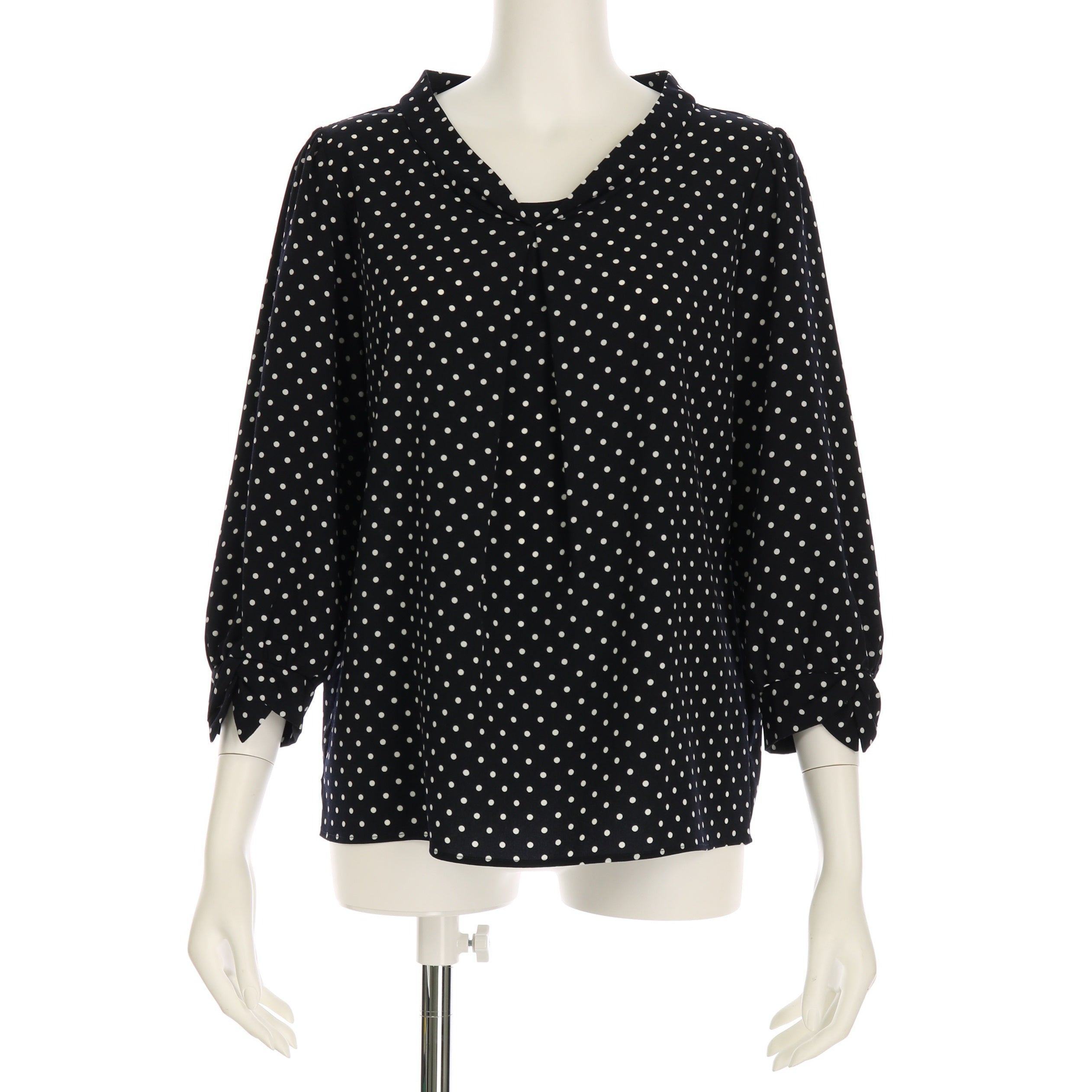 ドット柄デザインブラウス