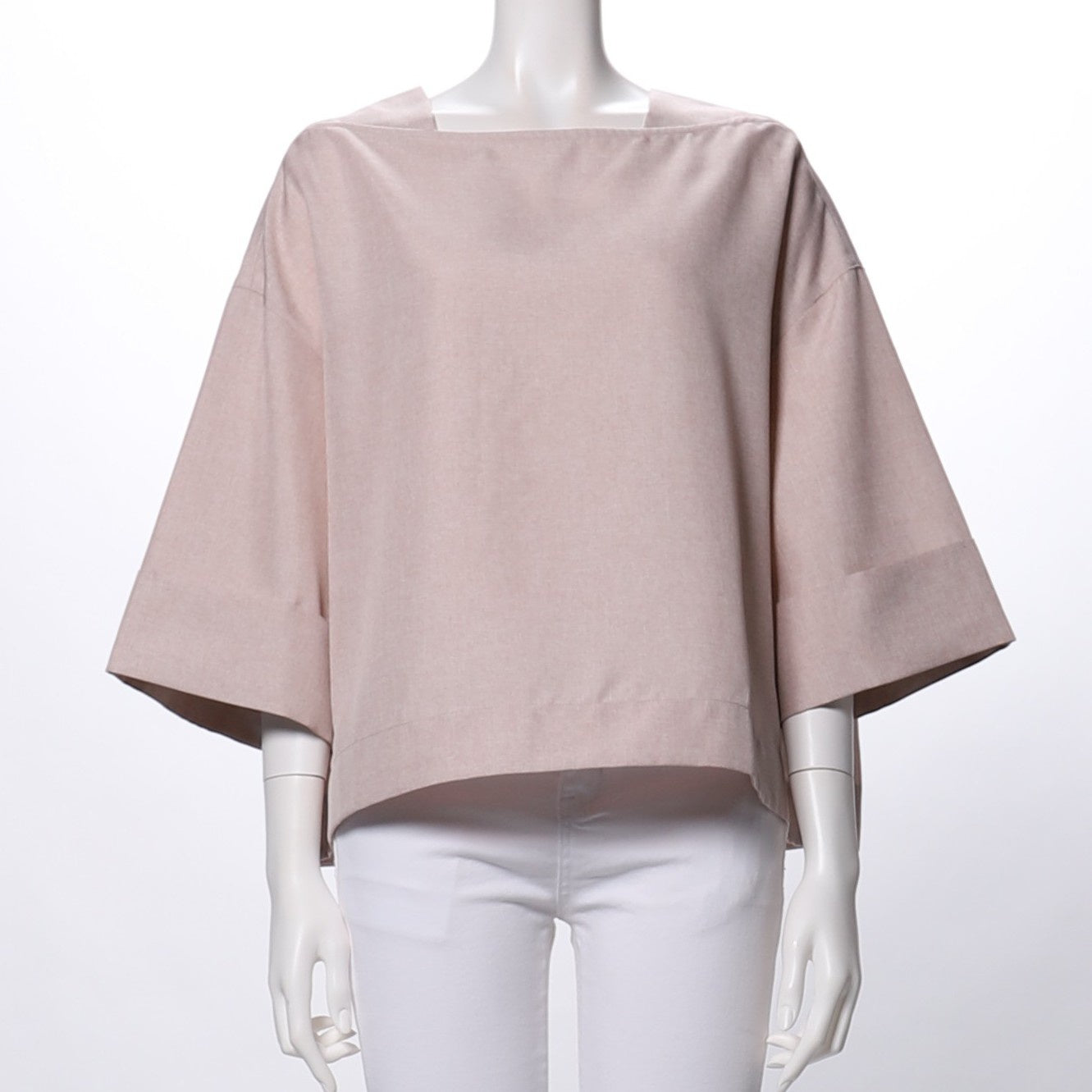 ゆったりシルエットスクエアネックブラウス