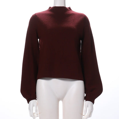 袖ボリュームデザインニット