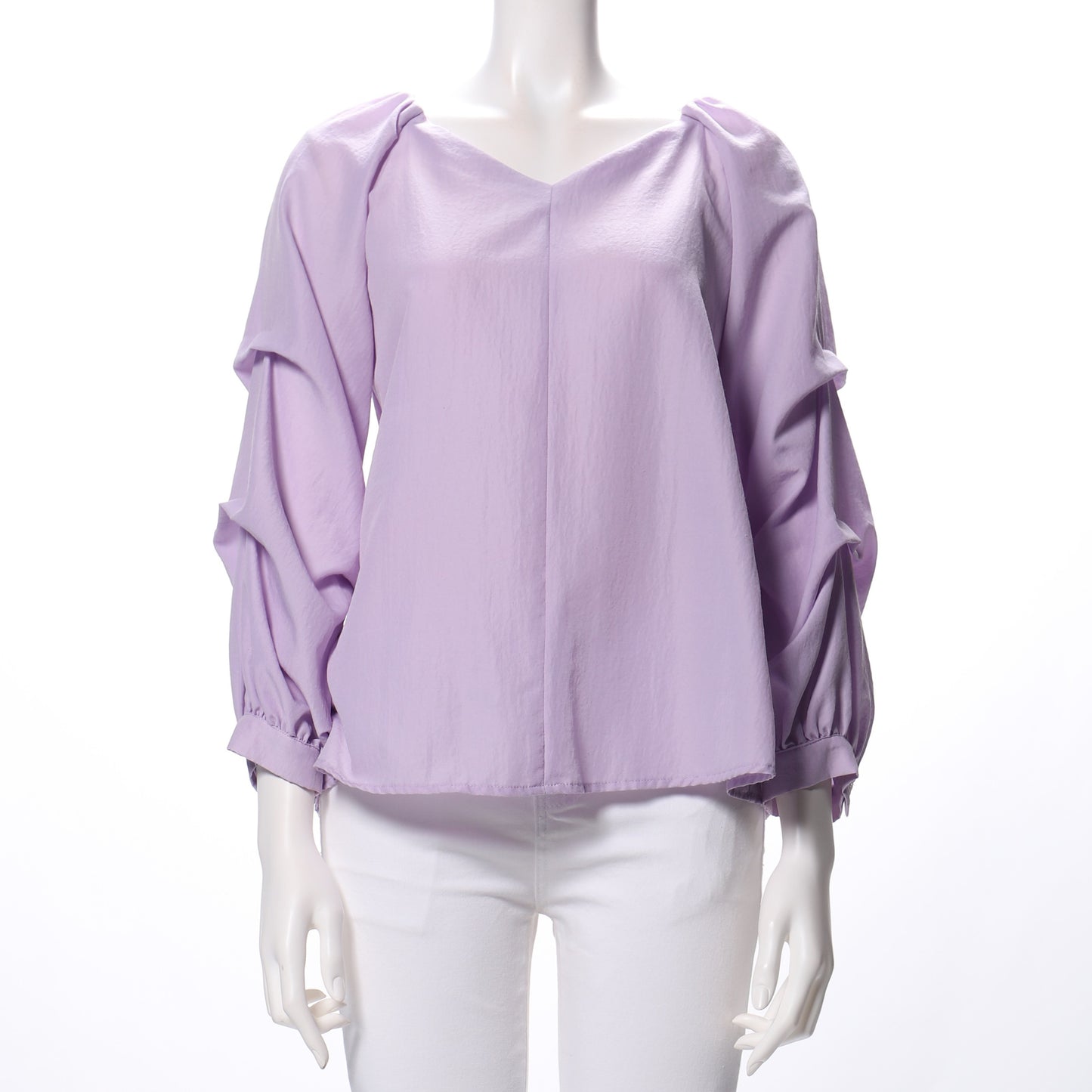 フィフリルサテンギャザートップス