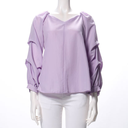 フィフリルサテンギャザートップス