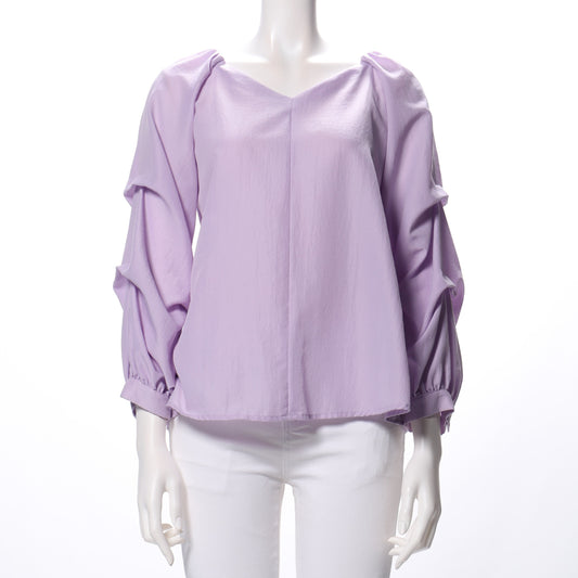 フィフリルサテンギャザートップス