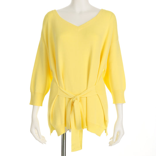 ハートネックウエストマークニット