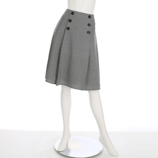 フロントボタンチェック柄スカート