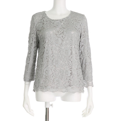 スカラップレースブラウス