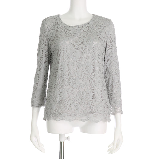 スカラップレースブラウス