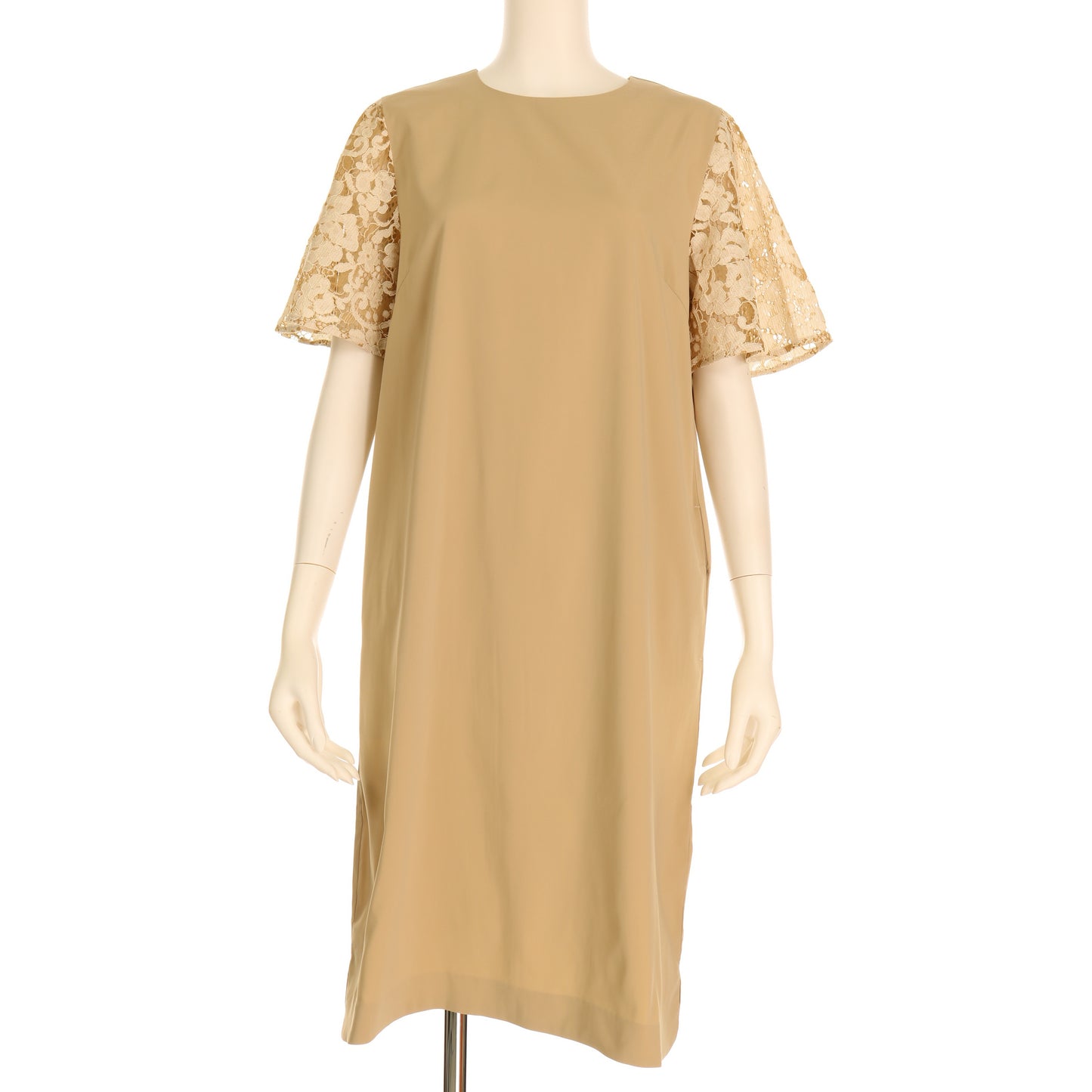 袖レースワンピース