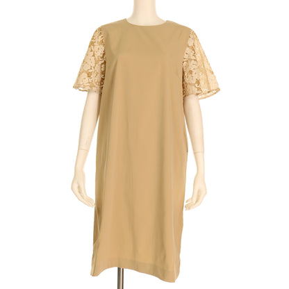 袖レースワンピース