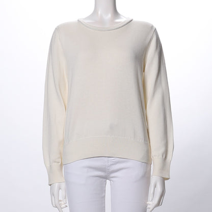 ラメ首元長袖ニット